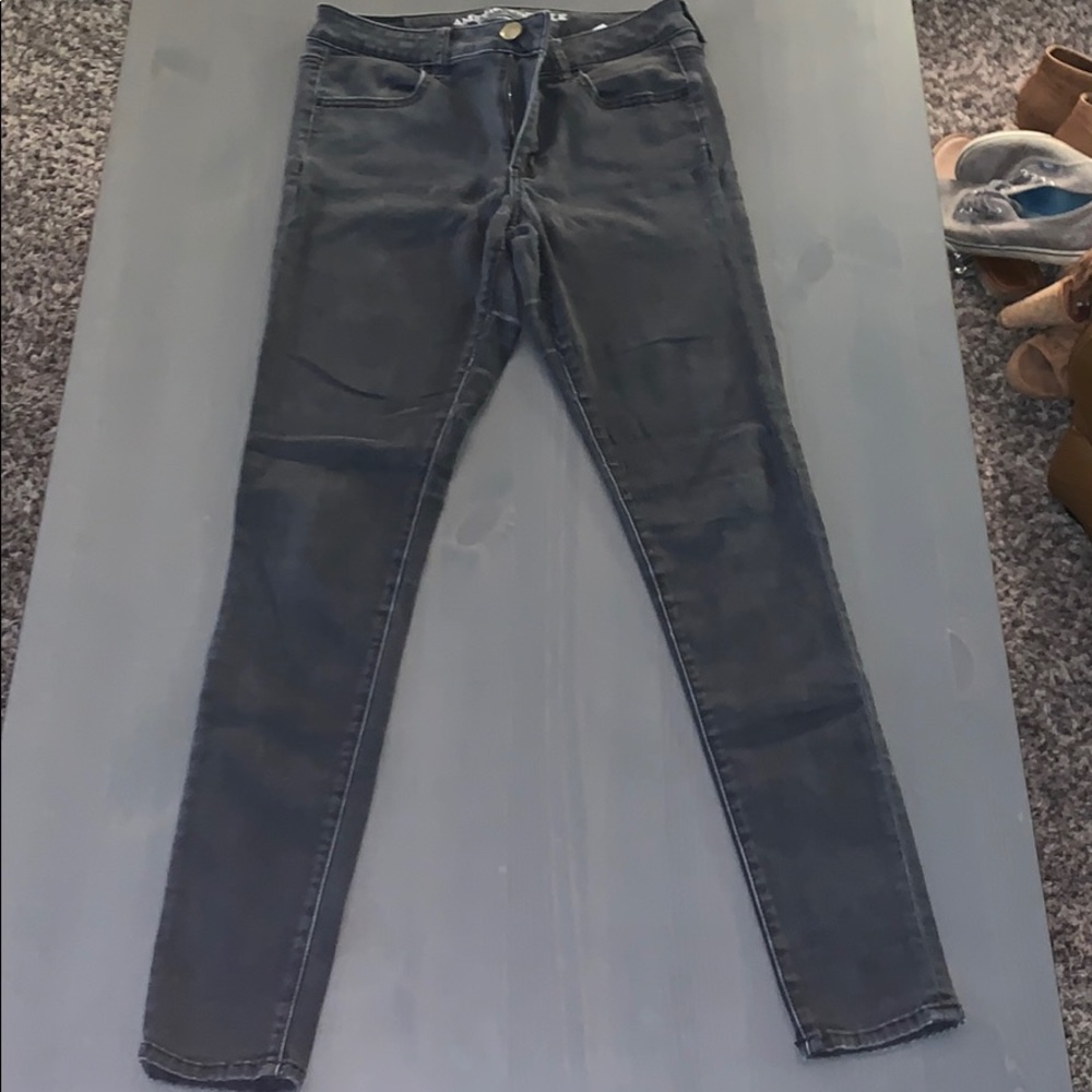 Black skinny jeans from American Eagle